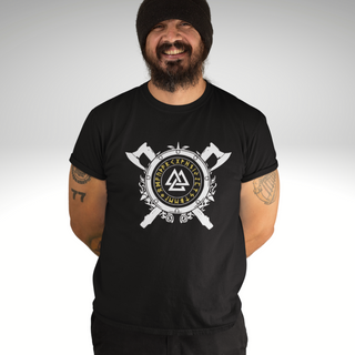 Nome do produtoCamisa Valknut, Machado e Runas