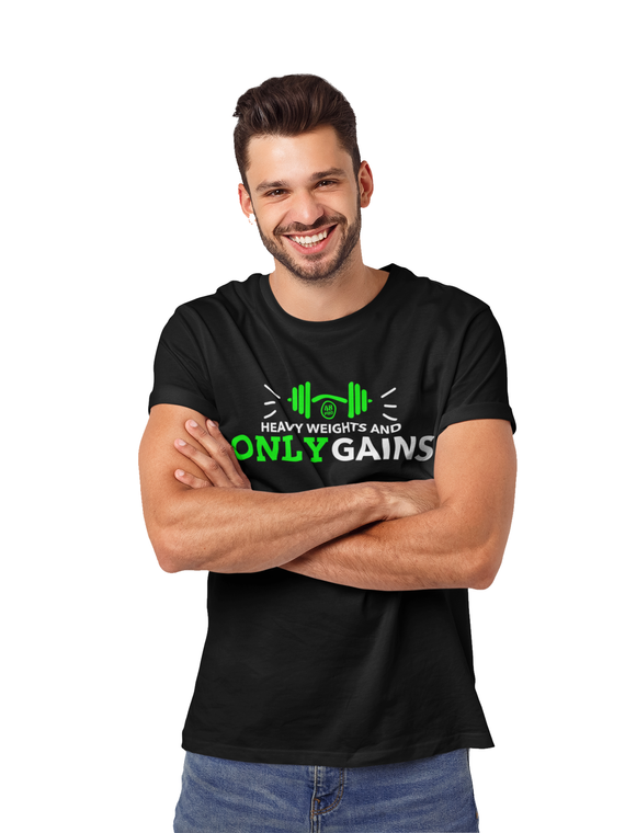 T-SHIRT QUALITY - HEAVY WEIGHTS AND ONLY GAINS - 48 PRO ORIGINAL LIFESTYLE