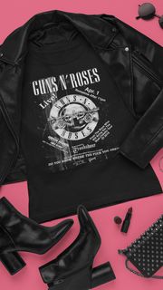 Nome do produtoCamisa - Guns N' Roses - April Fools (Show de Reunião Axl + Slash + Duff)
