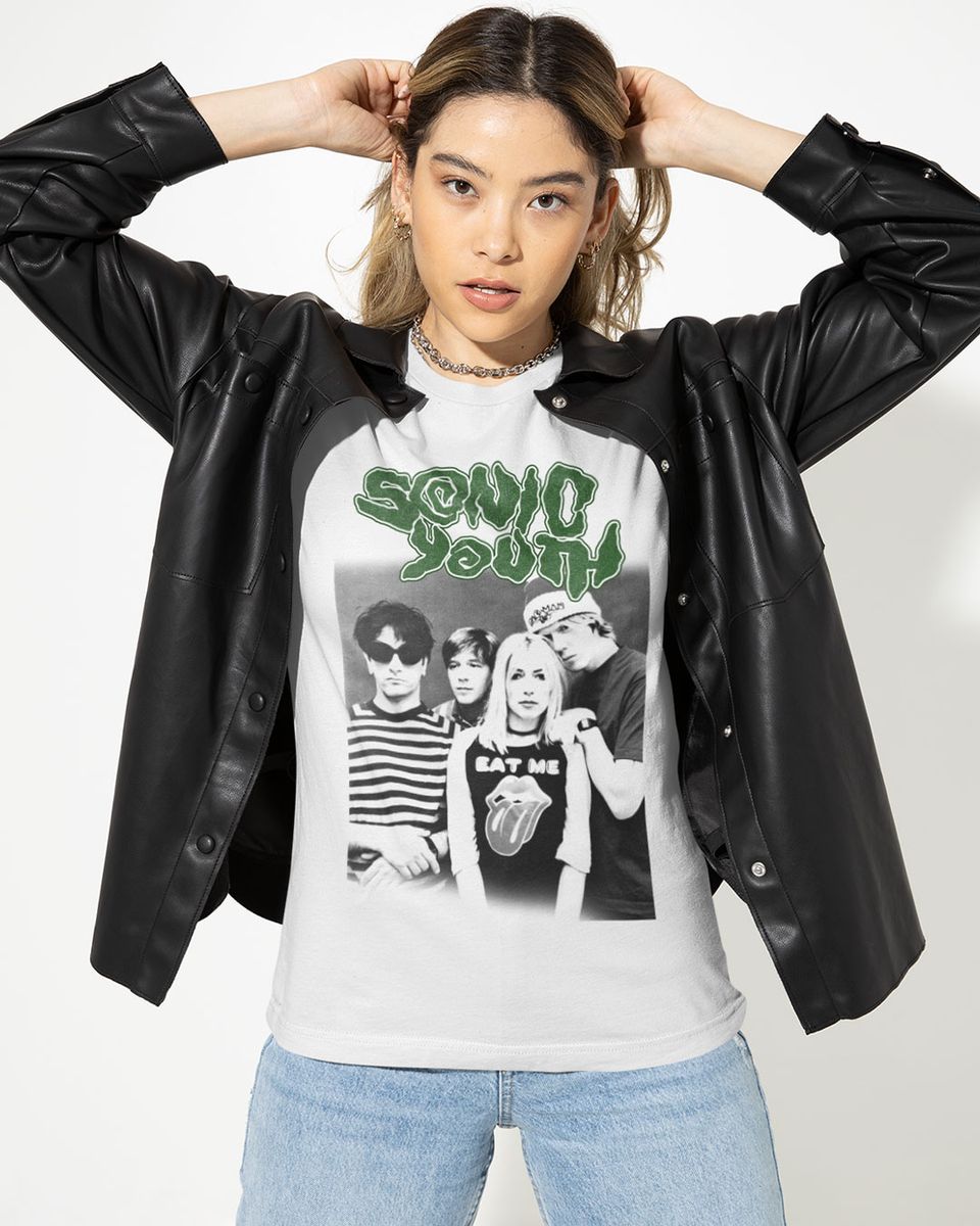 Nome do produto: Camiseta Sonic Youth SY Mind The Gap Co.