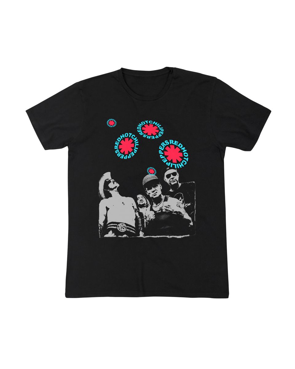 Nome do produto: Camiseta Red Hot Chili Peppers Flying Logo Black Mind The Gap Co.