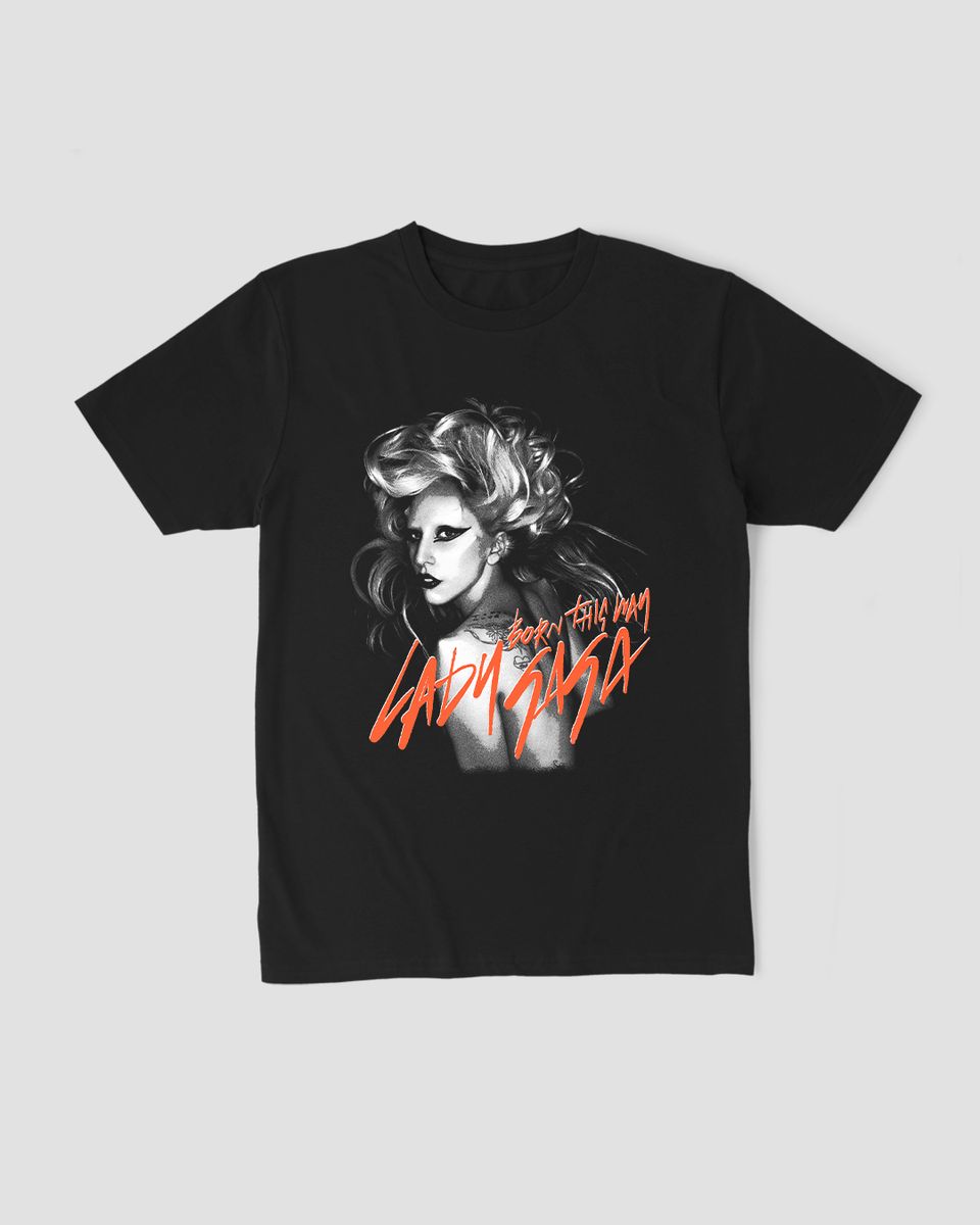 Nome do produto: Camiseta Lady Gaga Born Mind The Gap Co.