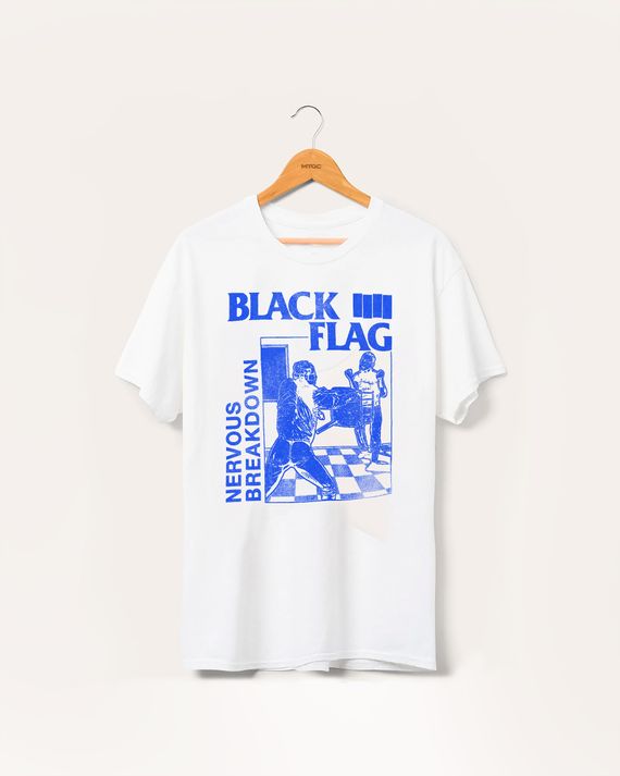 Camiseta Black Flag Nervous 3 Mind The Gap Co.