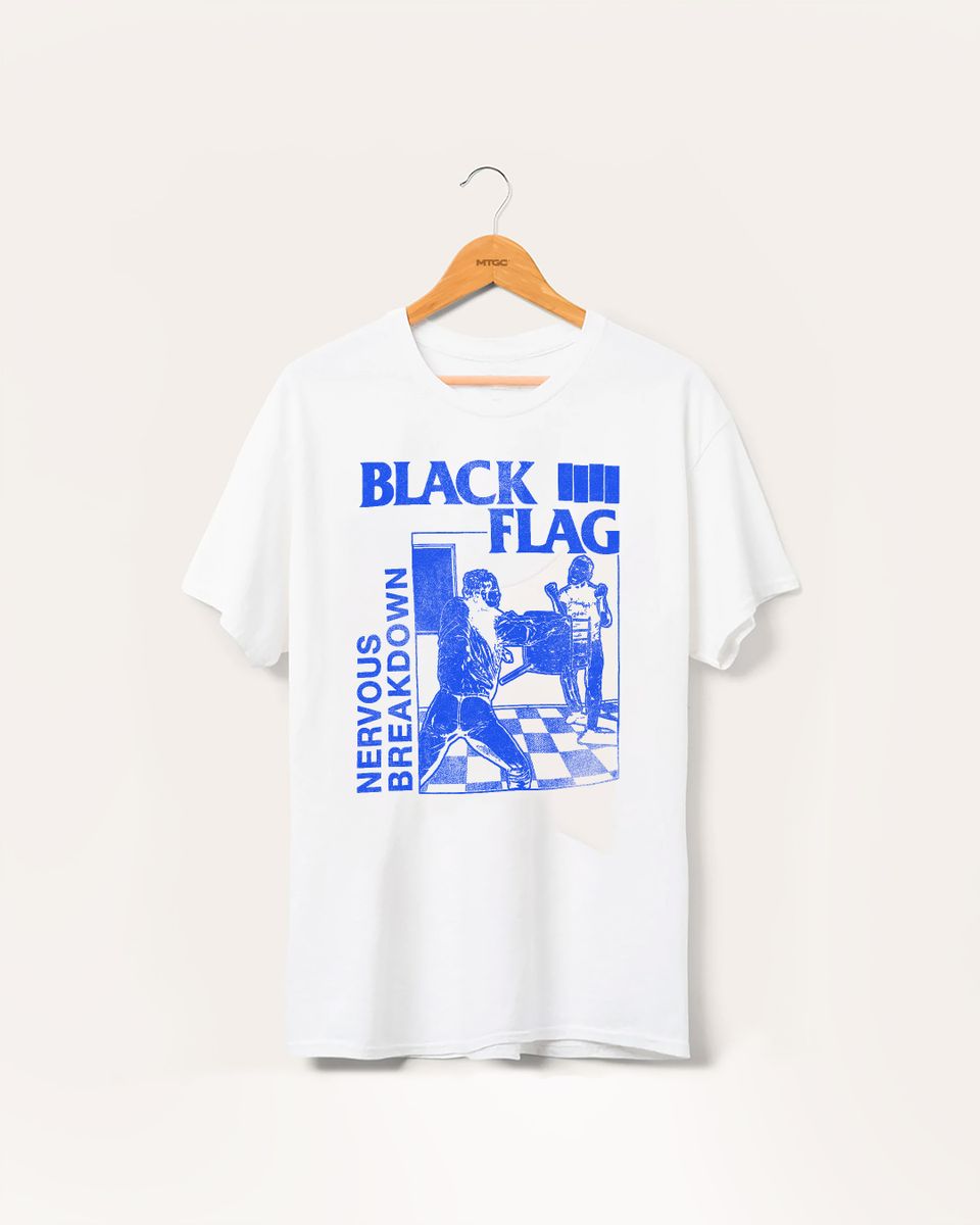 Nome do produto: Camiseta Black Flag Nervous 3 Mind The Gap Co.