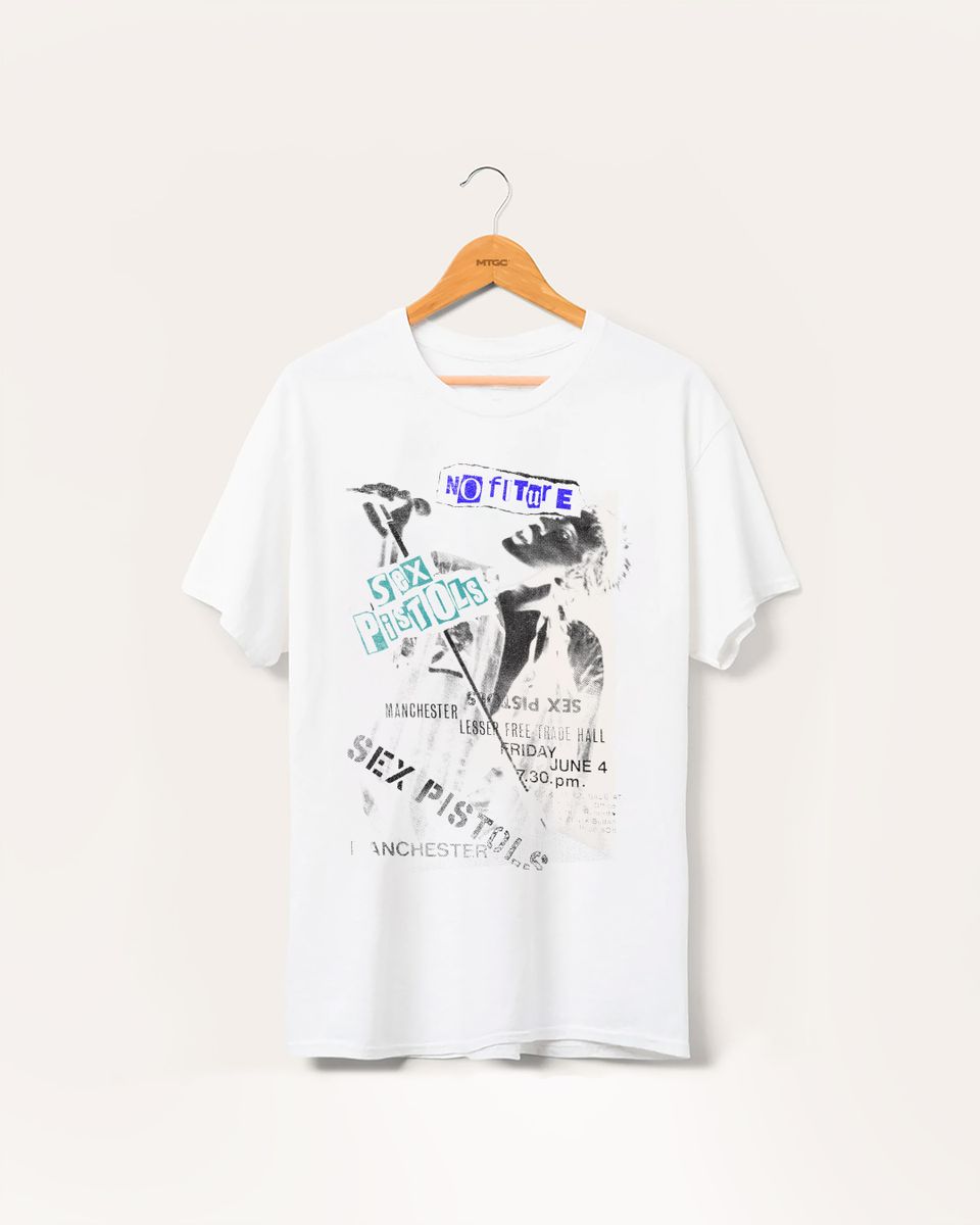 Nome do produto: Camiseta Sex Pistols No Future White Mind The Gap Co.