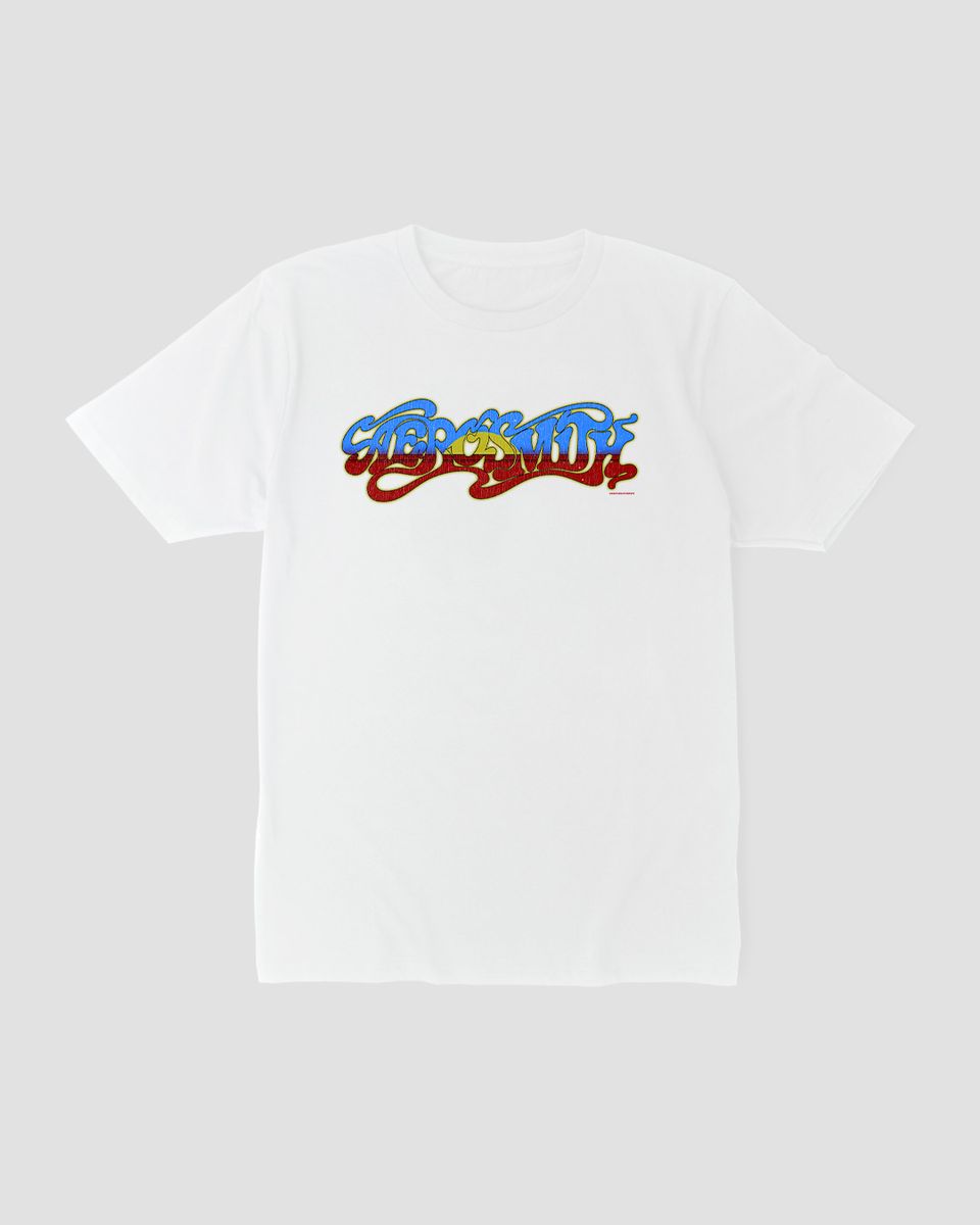 Nome do produto: Camiseta Aerosmith Vintage Logo Mind The Gap Co.