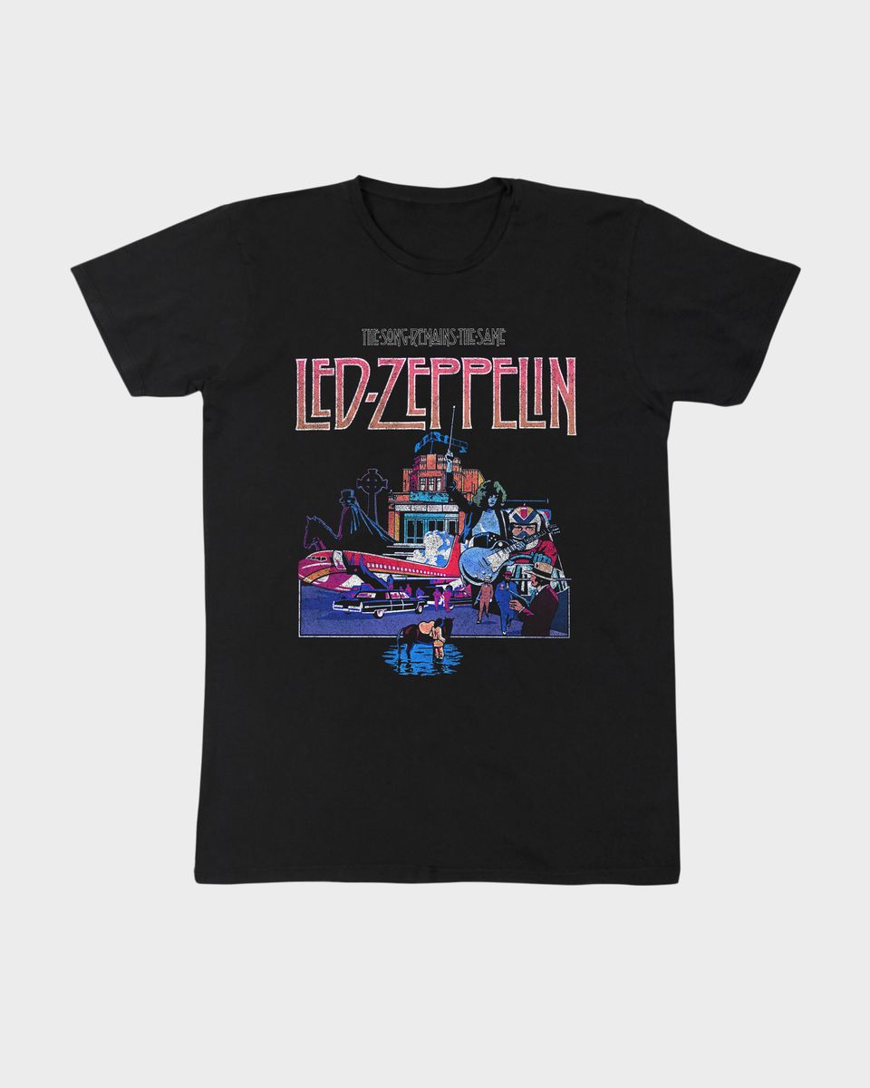 Nome do produto: Camiseta Led Zeppelin The Song Mind The Gap Co.