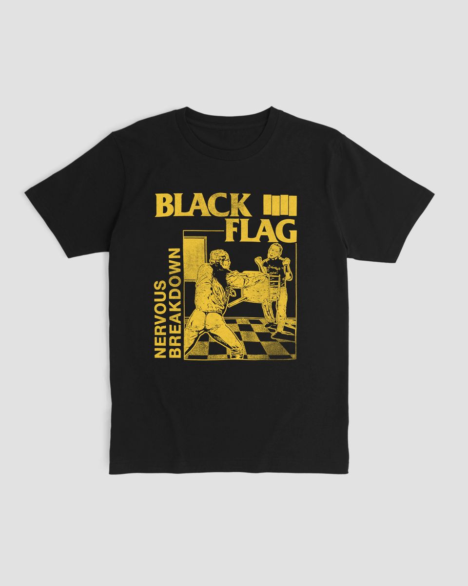Nome do produto: Camiseta Black Flag Nervous 2 Mind The Gap Co.