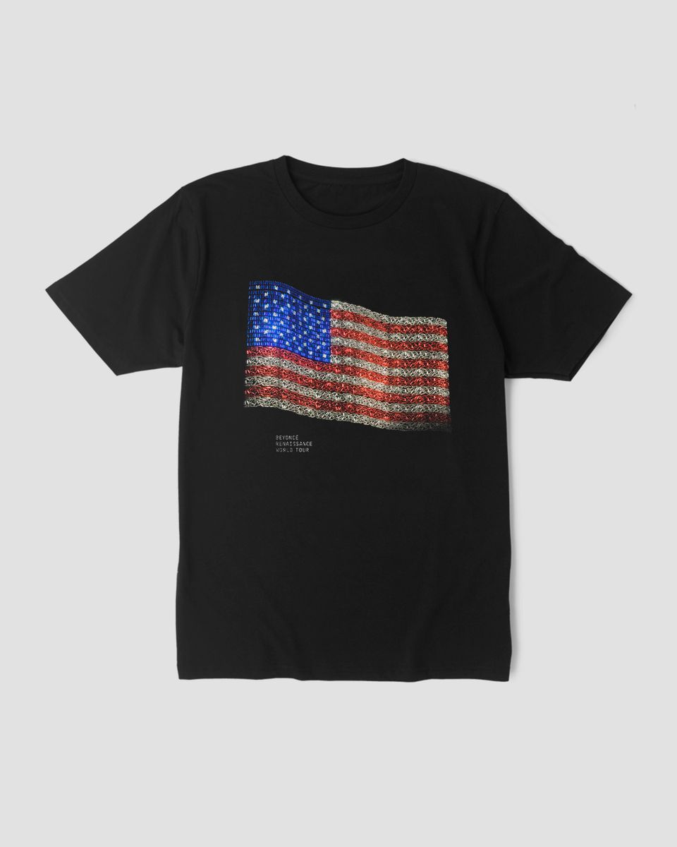 Nome do produto: Camiseta Beyoncé Flag Mind The Gap Co.