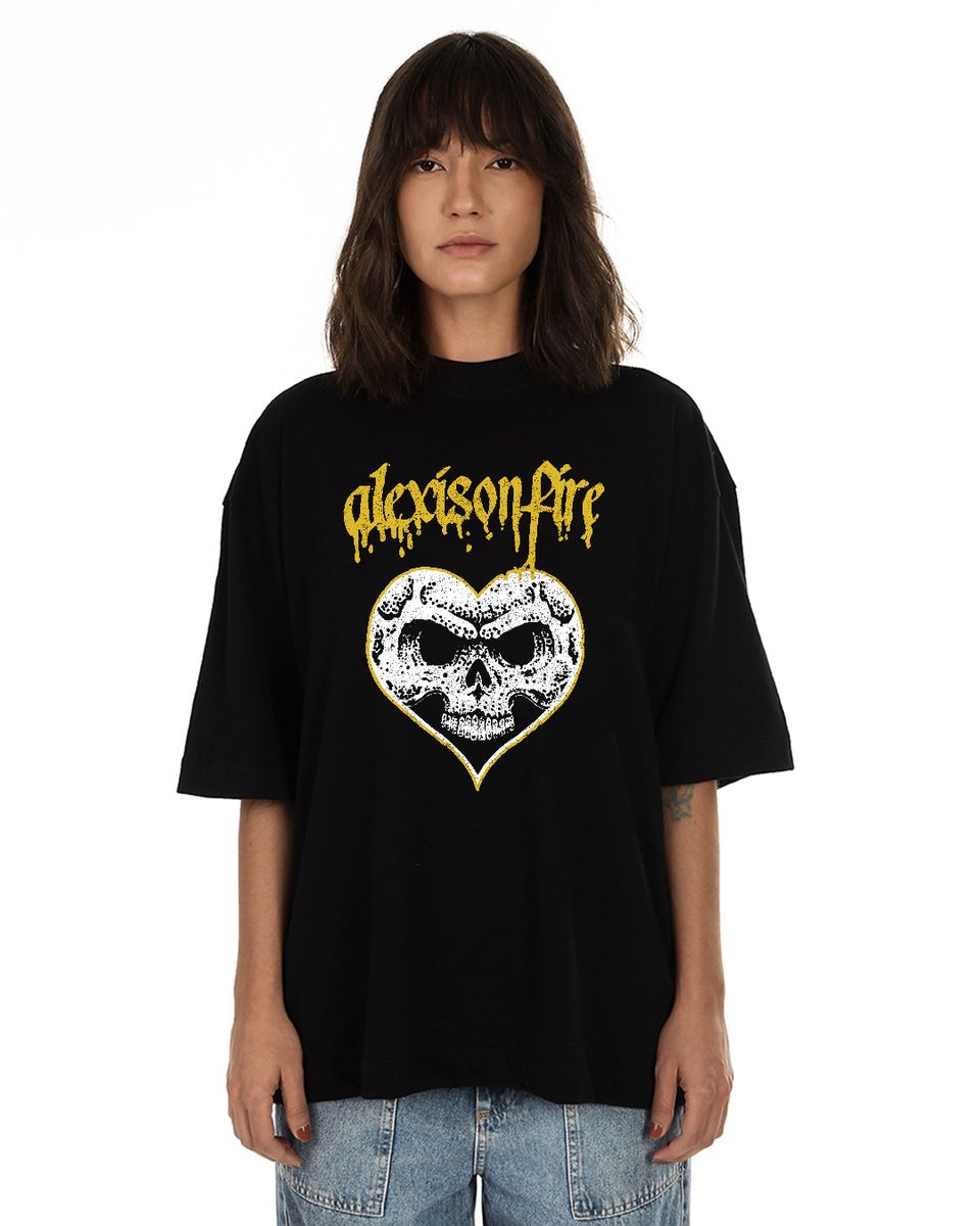 Nome do produto: Camiseta Oversized Alexisonfire Heart Mind The Gap Co.