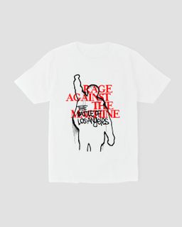 Camiseta Rage Against The Machine Battle White Mind The Gap Co.