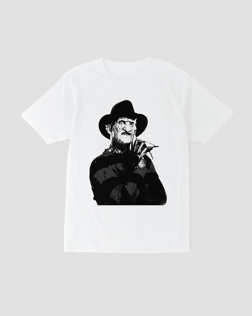 Nome do produto: Camiseta A Nightmare On Elm Street Freddy Mind The Gap Co.