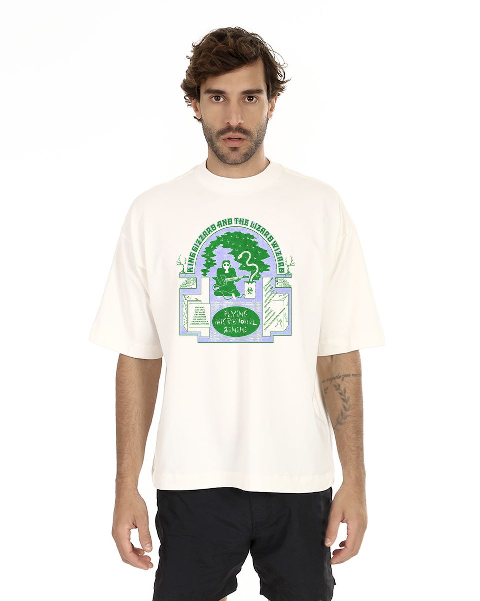 Nome do produto: Camiseta Oversized King Gizzard & the Lizard Wizard Micro Mind The Gap Co.