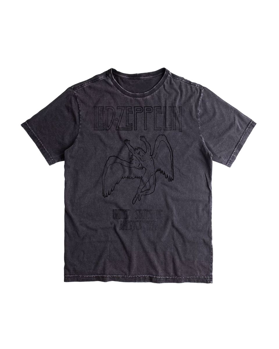 Nome do produto: Camiseta Led Zeppelin Icarus Estonada Mind The Gap Co.