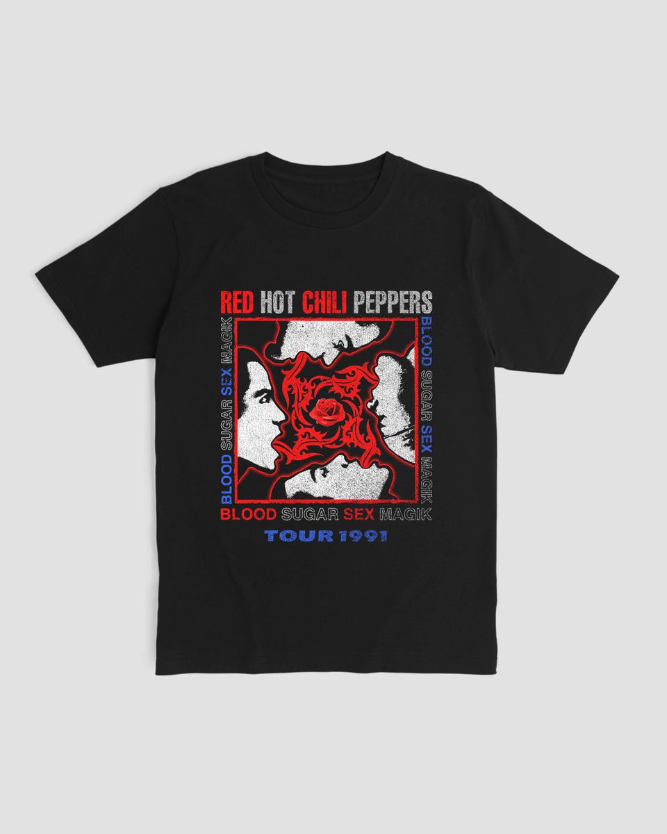 Nome do produto: Camiseta Red Hot Chili Peppers Tour 91 2 Mind The Gap Co.