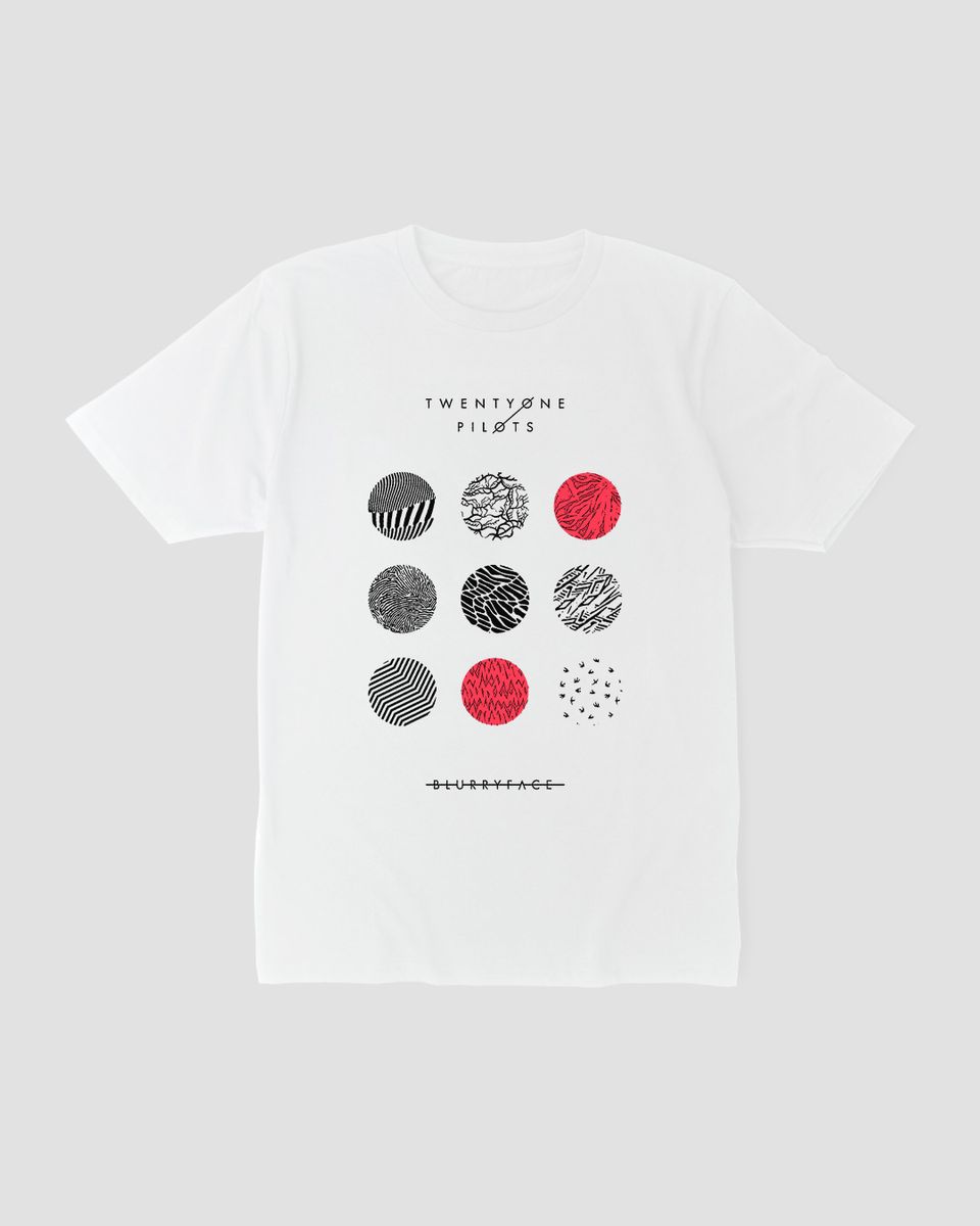 Nome do produto: Camiseta Twenty One Pilots Face Mind The Gap Co.