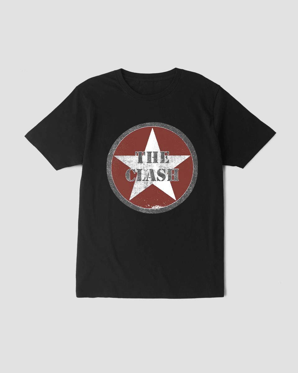 Nome do produto: Camiseta The Clash Star Mind The Gap Co.