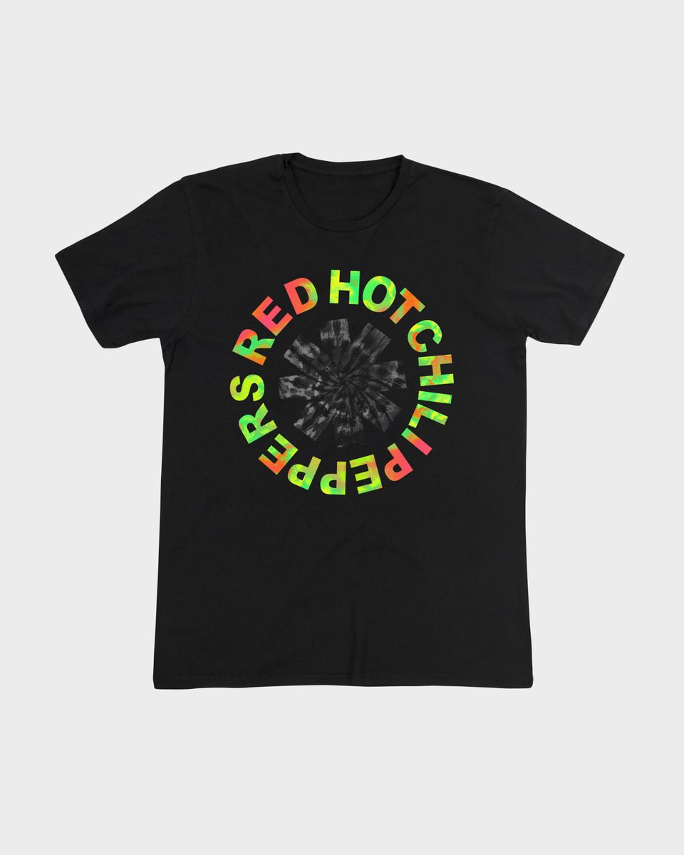 Nome do produto: Camiseta Red Hot Chili Peppers Dye Logo Mind The Gap Co.