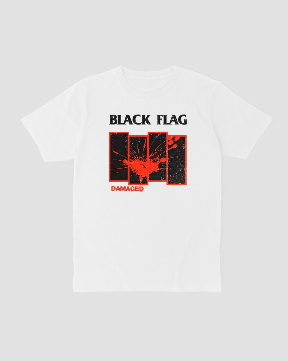 Nome do produto: Camiseta Black Flag Damaged Mind The Gap Co.