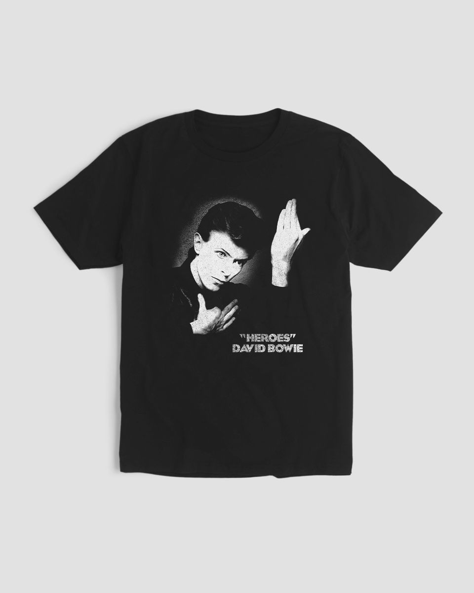 Nome do produto: Camiseta David Bowie Heroes Mind The Gap Co.