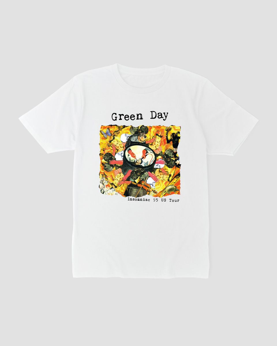 Nome do produto: Camiseta Green Day Insomniac White Mind The Gap Co.