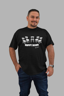 Camiseta Plus Size Happy Hour - Vida Sem Droga - Preta