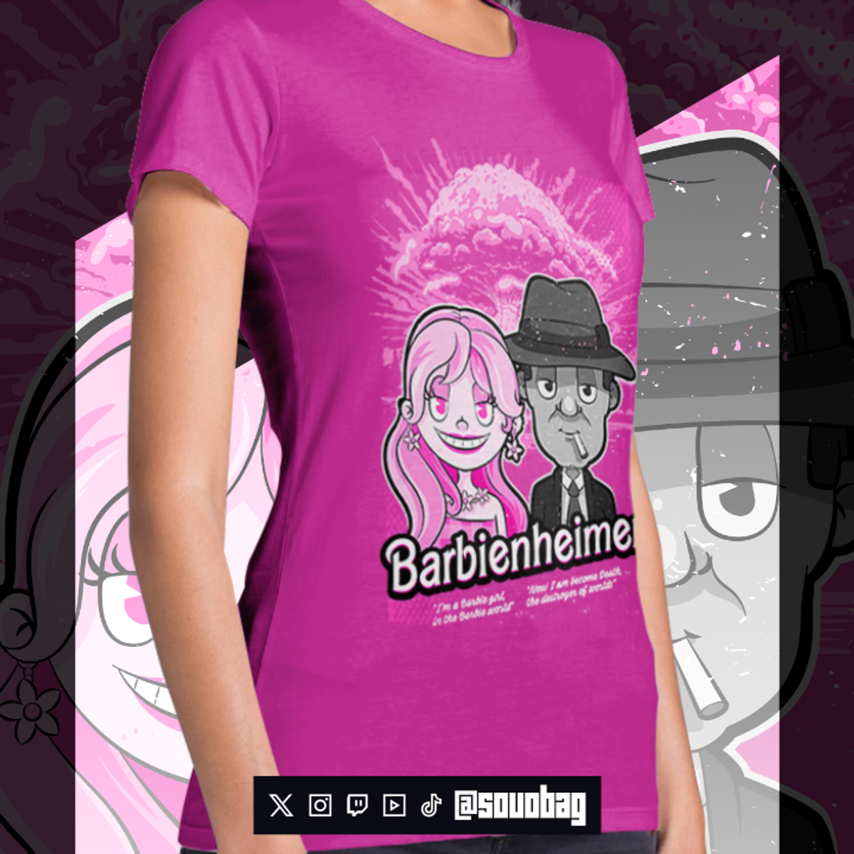 Nome do produto: Barbienheimer Babylook Rosa