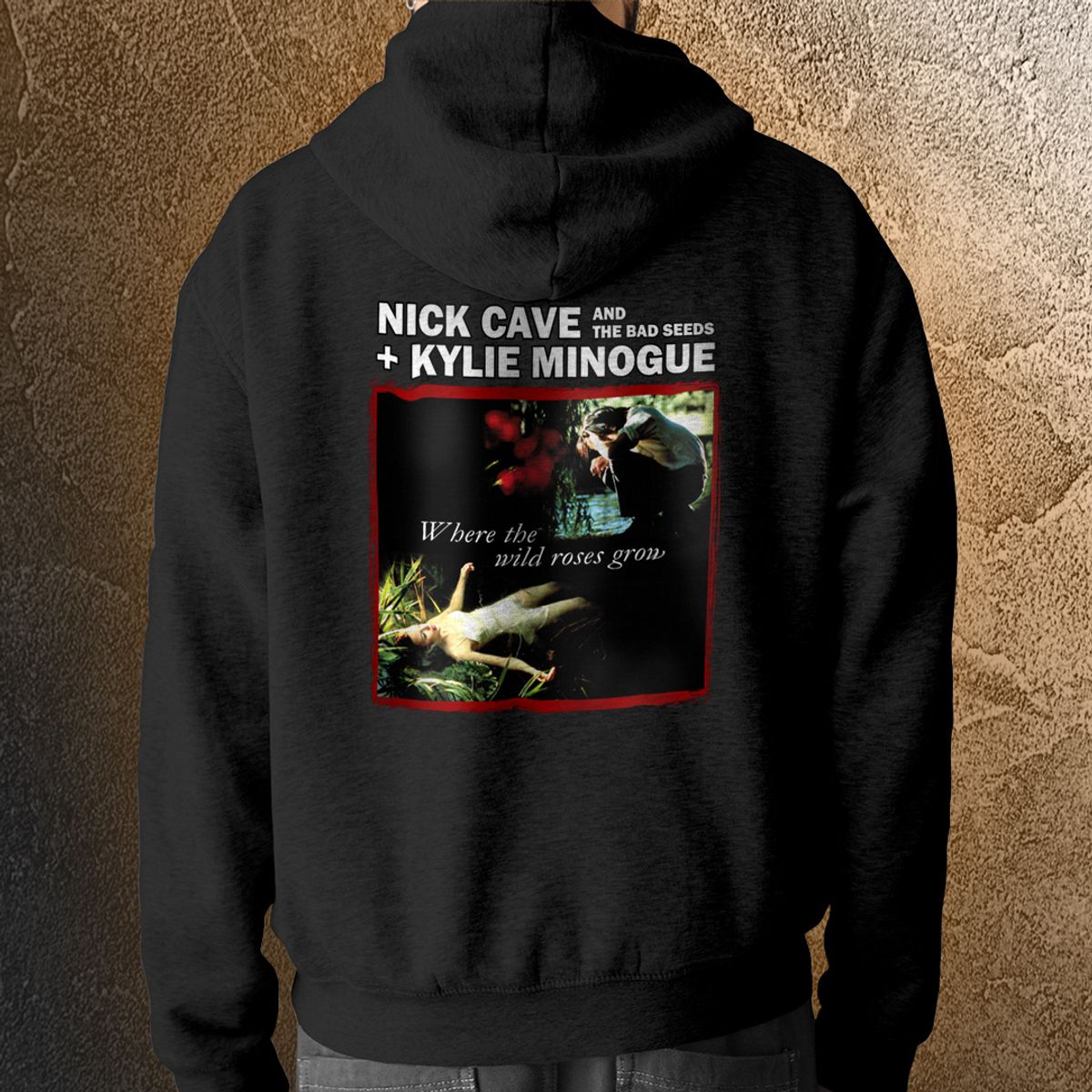 Nome do produto: Moletom com capuz e zíper Nick Cave + Kylie Minogue - Where the Wild Roses Grow