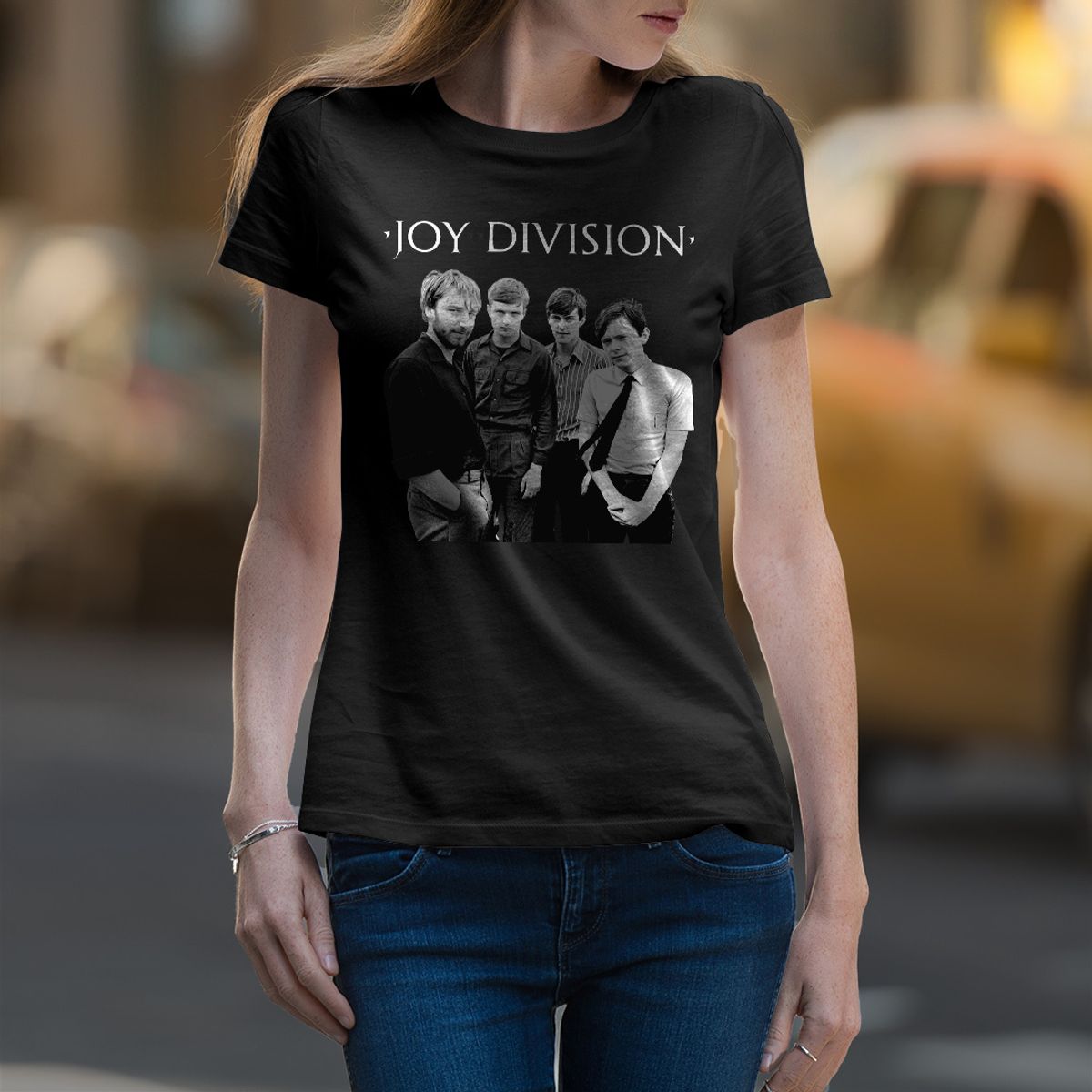 Nome do produto: Baby Look Joy Division - Logo Branco