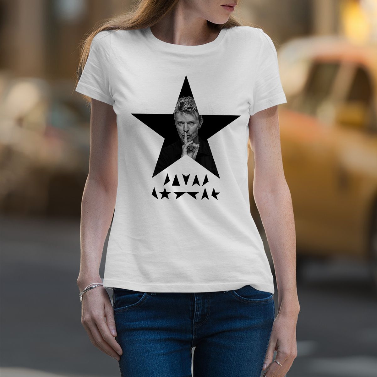 Nome do produto: Baby Look David Bowie - Black Star