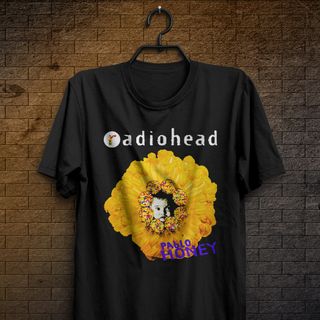 Camiseta Radiohead - Pablo Honey - Logo Branco