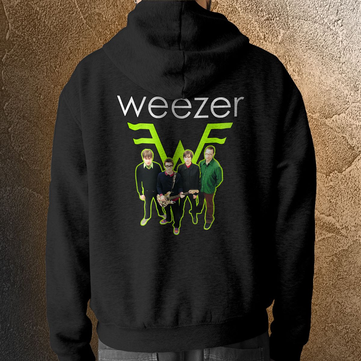 Nome do produto: Moletom com capuz e zíper Weezer - Green