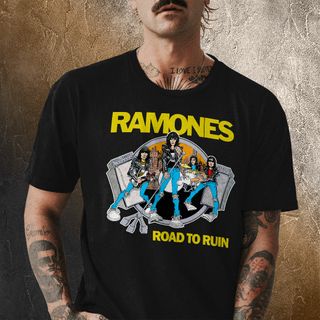 Nome do produtoCamiseta Ramones - Road To Ruin