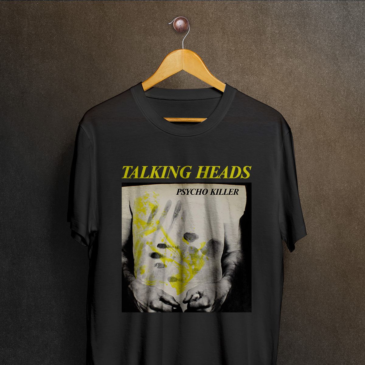T-Shirt Gialla Psycho Killer – Talking Heads – Nuova, 100% Cotone Per Unisex