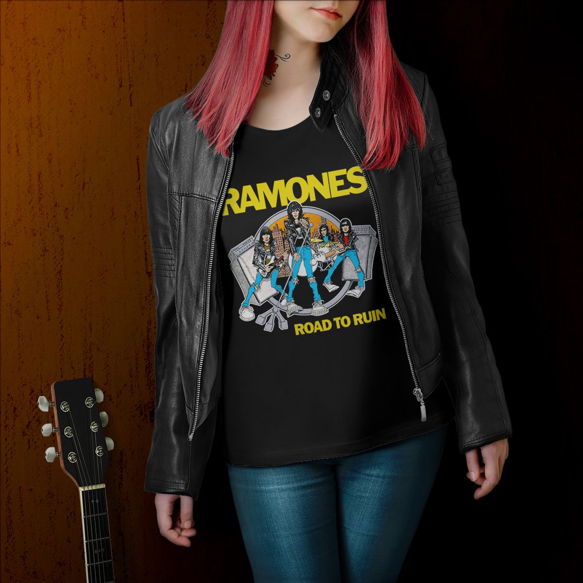 Nome do produto: Baby Look Ramones - Road To Ruin