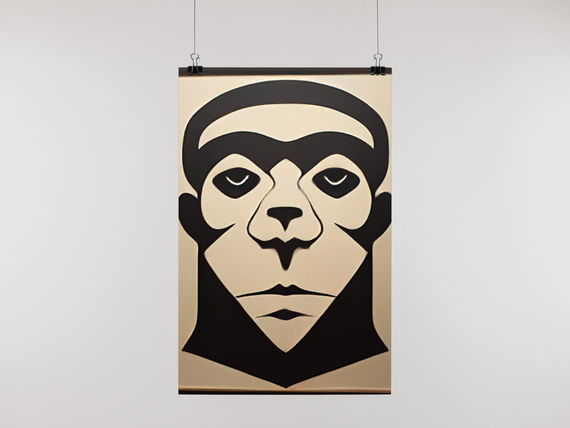 Poster Macaco Tribal 4