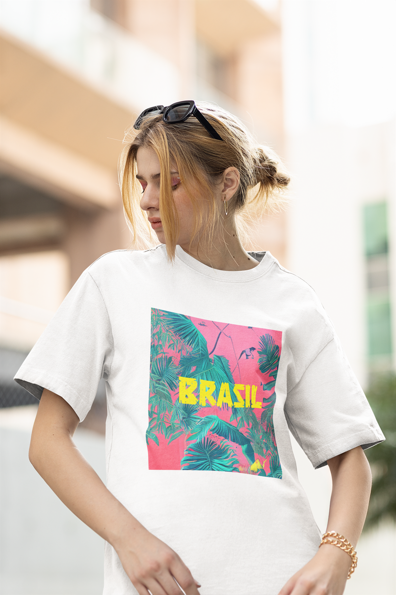 Nome do produto: Camiseta Baby Long do Brasil tropical 4