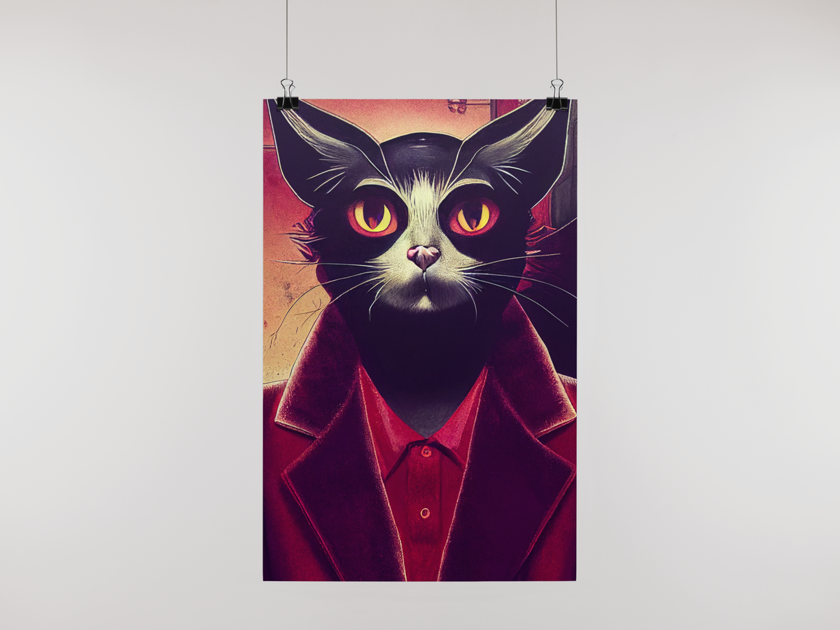 Nome do produto: Poster Gato Mafioso