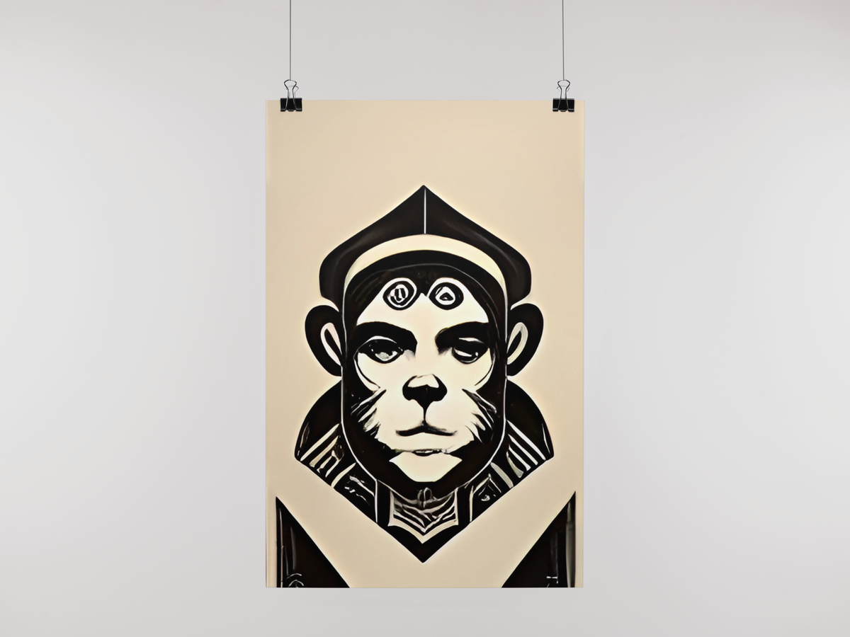 Nome do produto: Poster Macaco Tribal 2