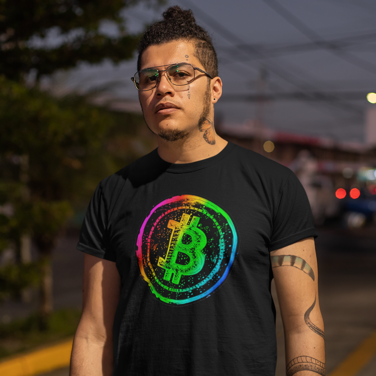 Nome do produto: Camiseta Bitcoin Rainbow BTC043-CQ
