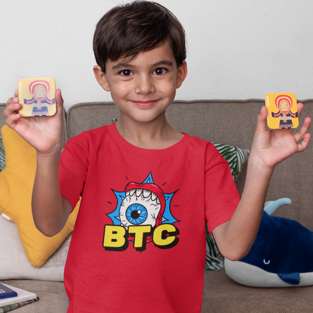 Nome do produto: Camiseta Infantil Bitcoin Eyes BTC041-CI
