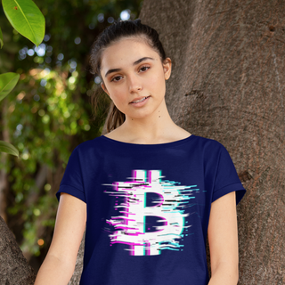 Camiseta Canoa Viscolycra Bitcoin Glitch (W) BTC015-CN