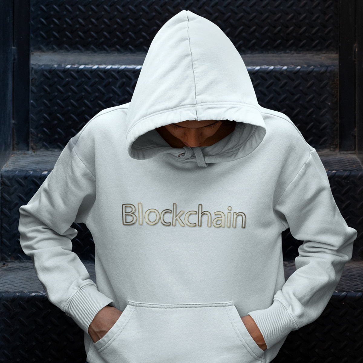 Nome do produto: Moletom Canguru Blockchain Golden BKC001-MC