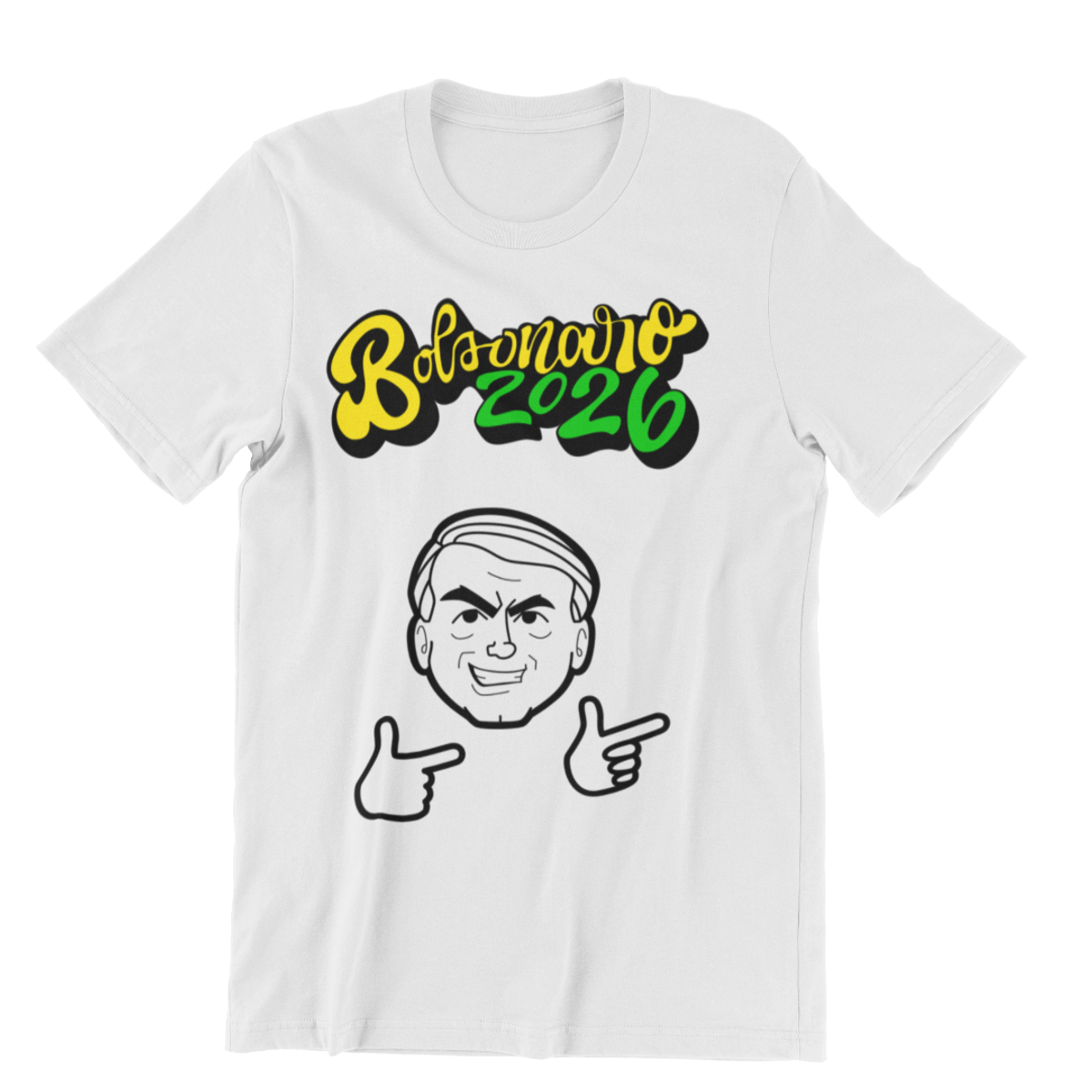 Nome do produto: Camiseta Bolsonaro 2026 - Branca, unissex