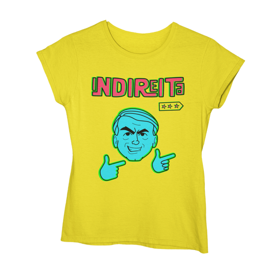 Camiseta Indireita Colors - Amarela, feminina