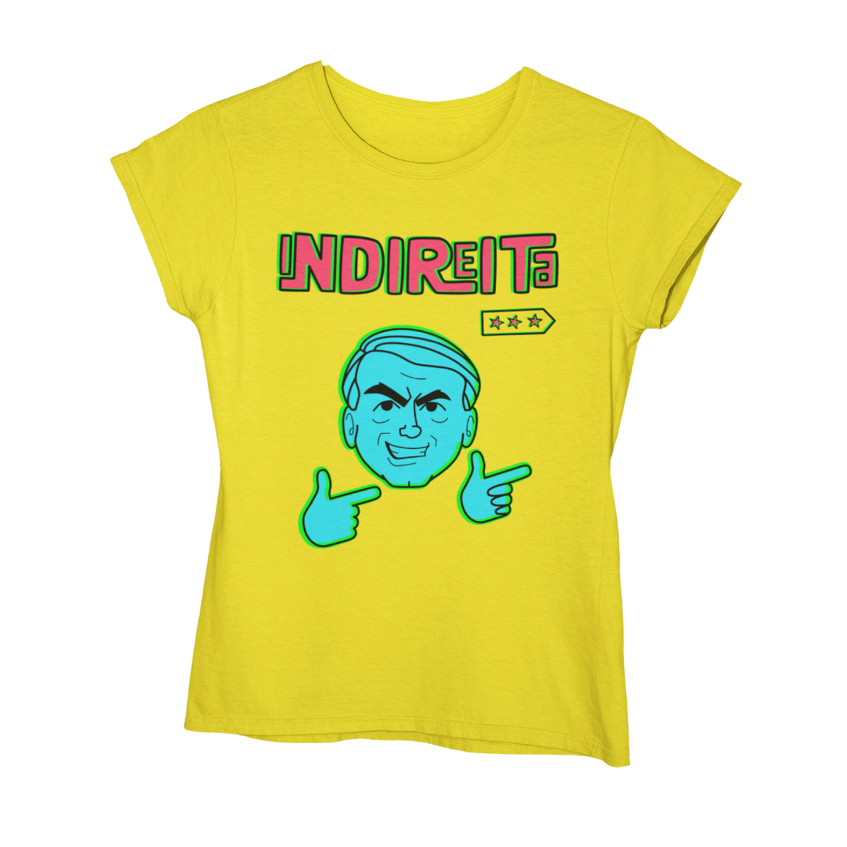 Nome do produto: Camiseta Indireita Colors - Amarela, feminina