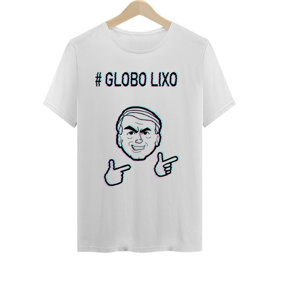 Camiseta #Globo Lixo - Branca, unissex