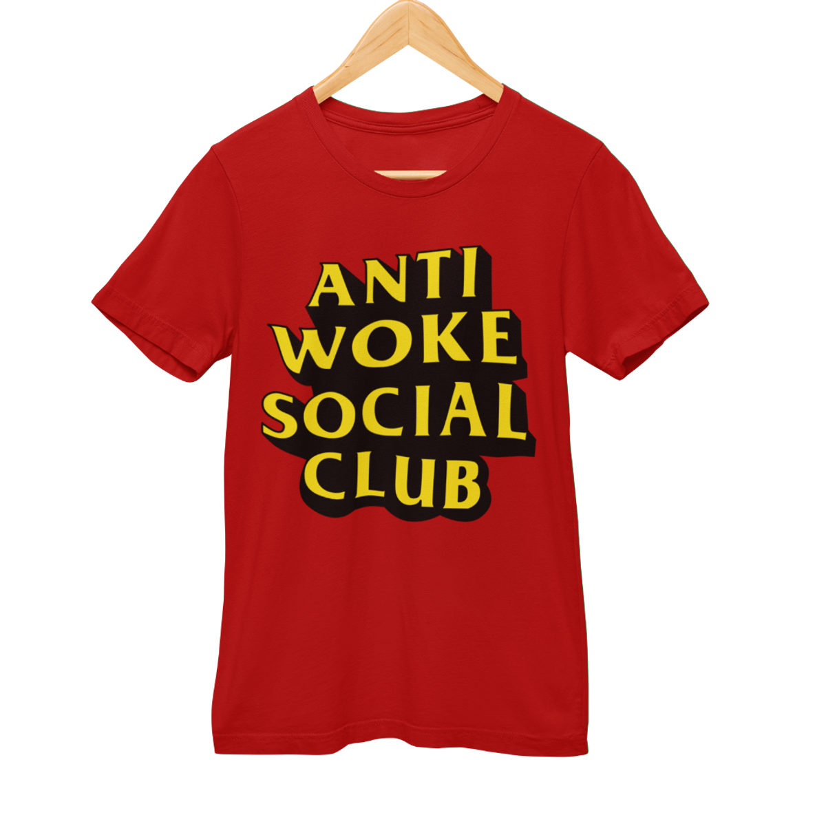 Nome do produto: Camiseta Anti Woke - Vermelha e Azul, unissex