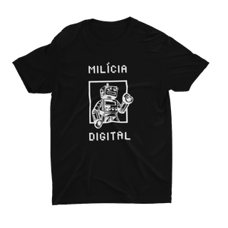 Camiseta Milícia Digital - Preta unissex