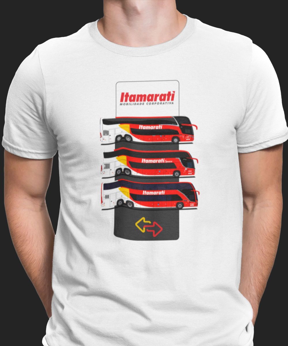 Nome do produto: CAMISETA ÔNIBUS FAMÍLIA DOUBLE DECKER EXPRESSO ITAMARATI 